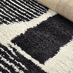 Alfombras de pelo largo - Maron (negro/blanco)