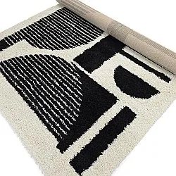 Alfombras de pelo largo - Maron (negro/blanco)