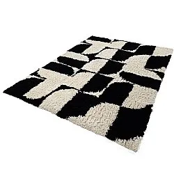 Alfombras de pelo largo - Marvao Natural Cotton Shaggy (blanco roto/negro)