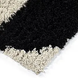 Alfombras de pelo largo - Marvao Natural Cotton Shaggy (blanco roto/negro)