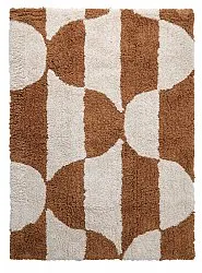 Alfombras de pelo largo - Kalymnos Natural Cotton Shaggy (blanco roto/ocre)