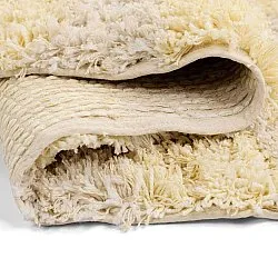 Alfombras de pelo largo - Methoni Check Cotton Shaggy (crema/amarillo claro)