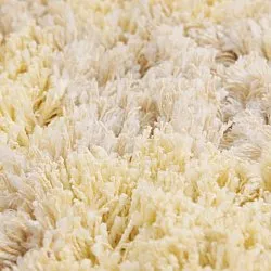 Alfombras de pelo largo - Methoni Check Cotton Shaggy (crema/amarillo claro)