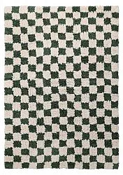 Alfombras de pelo largo - Methoni Check Cotton Shaggy (crema/verde)