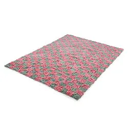 Alfombras de pelo largo - Methoni Check Cotton Shaggy (azul claro/rosa claro)