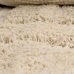 Alfombras de pelo largo - Otranto Natural Cotton Shaggy (blanquecino)