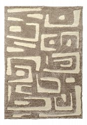 Alfombras de pelo largo - Palmyra (beige/blanco)