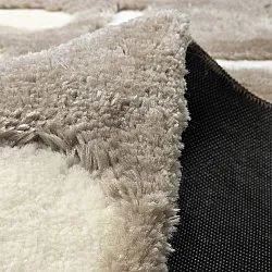 Alfombras de pelo largo - Palmyra (beige/blanco)
