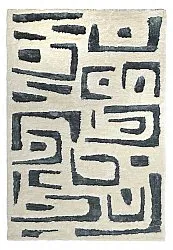 Alfombras de pelo largo - Palmyra (blanco/azul marino)
