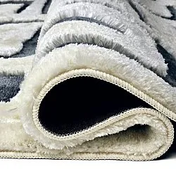 Alfombras de pelo largo - Palmyra (blanco/azul marino)