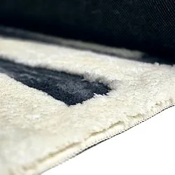 Alfombras de pelo largo - Palmyra (blanco/azul marino)