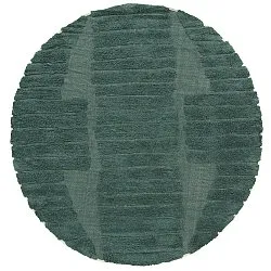 Alfombras redondeadas - Rani Natural Cotton Shaggy (verde)