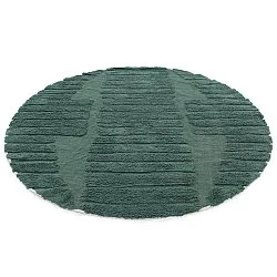 Alfombras redondeadas - Rani Natural Cotton Shaggy (verde)
