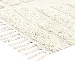Alfombras de pelo largo - Rani Natural Cotton Shaggy (blanquecino)