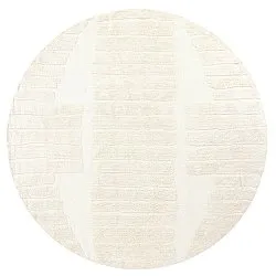 Alfombras redondeadas - Rani Natural Cotton Shaggy (blanquecino)