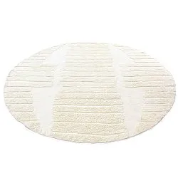 Alfombras redondeadas - Rani Natural Cotton Shaggy (blanquecino)