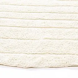 Alfombras redondeadas - Rani Natural Cotton Shaggy (blanquecino)