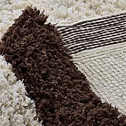Alfombras de pelo largo - Sagres Natural Cotton Shaggy (blanco roto/marrón)