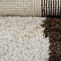 Alfombras de pelo largo - Sagres Natural Cotton Shaggy (blanco roto/marrón)