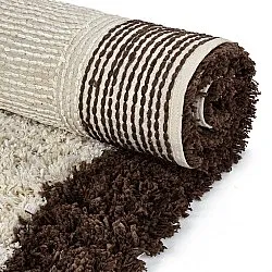 Alfombras de pelo largo - Sagres Natural Cotton Shaggy (blanco roto/marrón)