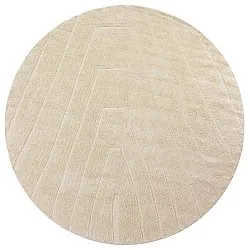 Alfombras redondeadas - Sivia Natural Cotton Shaggy (beige)