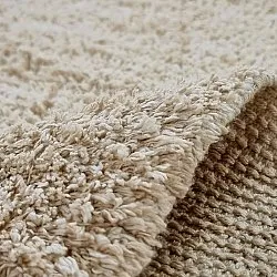 Alfombras redondeadas - Sivia Natural Cotton Shaggy (beige)