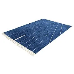 Alfombras de pelo largo - Sivia Natural Cotton Shaggy (azul)