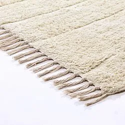 Alfombras de pelo largo - Sivia Natural Cotton Shaggy (blanquecino)