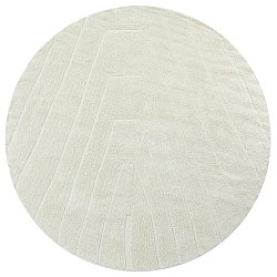 Alfombras redondeadas - Sivia Natural Cotton Shaggy (blanquecino)