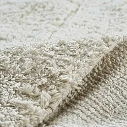 Alfombras redondeadas - Sivia Natural Cotton Shaggy (blanquecino)