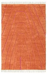 Alfombras de pelo largo - Sivia Natural Cotton Shaggy (roja/naranja)