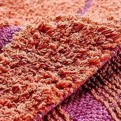 Alfombras redondeadas - Sivia Natural Cotton Shaggy (roja/naranja)