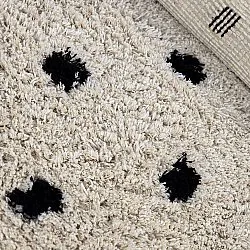 Alfombras de pelo largo - Soria Natural Cotton Shaggy (blanco roto/negro)