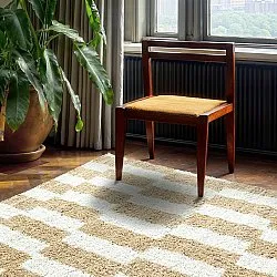 Alfombras de pelo largo - Tamri (beige/blanco)
