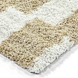 Alfombras de pelo largo - Tamri (beige/blanco)