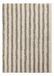 Alfombras de pelo largo - Thira Stripe Cotton Shaggy (crema/taupe)
