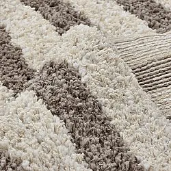 Alfombras de pelo largo - Thira Stripe Cotton Shaggy (crema/taupe)