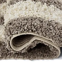 Alfombras de pelo largo - Thira Stripe Cotton Shaggy (crema/taupe)
