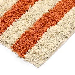 Alfombras de pelo largo - Thira Stripe Cotton Shaggy (amarillo claro/naranja claro)
