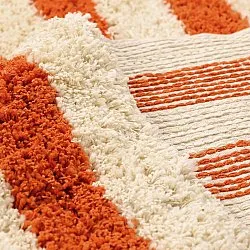 Alfombras de pelo largo - Thira Stripe Cotton Shaggy (amarillo claro/naranja claro)