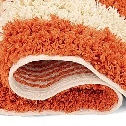 Alfombras de pelo largo - Thira Stripe Cotton Shaggy (amarillo claro/naranja claro)