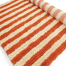 Alfombras de pelo largo - Thira Stripe Cotton Shaggy (amarillo claro/naranja claro)