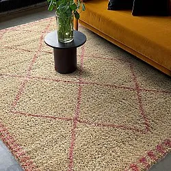 Alfombras de pelo largo - Tiznit (beige/rosa)