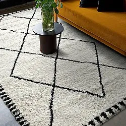 Alfombras de pelo largo - Tiznit (blanco/negro)