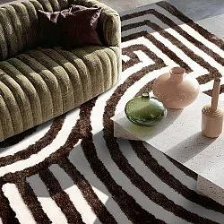 Alfombras de pelo largo - Volos (crema/marrón)