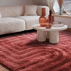 Alfombras de pelo largo - Volos (rojo/rosa)