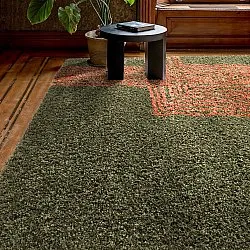 Alfombras de pelo largo - Zagora (verde/naranja)