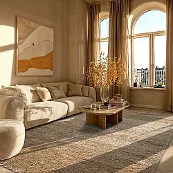 Alfombras de pelo largo - Zoe (beige)