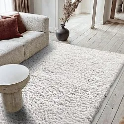 Alfombras de pelo largo - Combarro Solid Cotton Shaggy (crema)