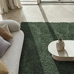Alfombras de pelo largo - Combarro Solid Cotton Shaggy (verde)